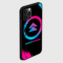 Чехол для iPhone 12 Pro Max Ghost of Tsushima Neon Gradient, цвет: 3D-черный — фото 2