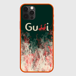 Чехол iPhone 12 Pro Max Gucci - огонь