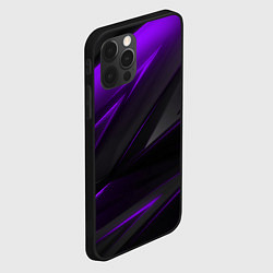 Чехол для iPhone 12 Pro Max Geometry Черный и фиолетовый, цвет: 3D-черный — фото 2