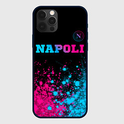 Чехол для iPhone 12 Pro Max Napoli Neon Gradient, цвет: 3D-черный