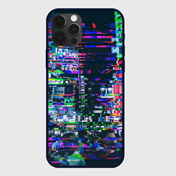 Чехол для iPhone 12 Pro Max Ночной город - glitch, цвет: 3D-черный