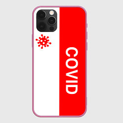 Чехол для iPhone 12 Pro Max COVID - ВИРУС, цвет: 3D-малиновый