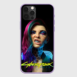 Чехол для iPhone 12 Pro Max Cyberpunk - girl grillz, цвет: 3D-сиреневый