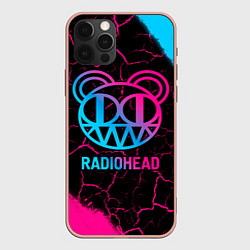 Чехол для iPhone 12 Pro Max Radiohead - neon gradient, цвет: 3D-светло-розовый