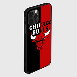 Чехол для iPhone 12 Pro Max Чикаго Буллз black & red, цвет: 3D-черный — фото 2