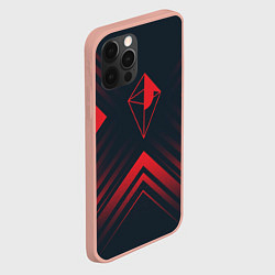 Чехол для iPhone 12 Pro Max Красный символ No Mans Sky на темном фоне со стрел, цвет: 3D-светло-розовый — фото 2