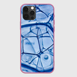 Чехол iPhone 12 Pro Max Абстрактная синяя ледяная броня