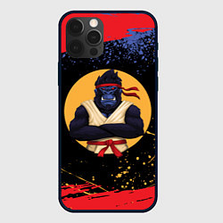 Чехол для iPhone 12 Pro Max Карате горилла, цвет: 3D-черный