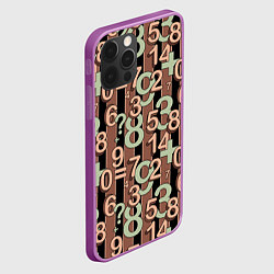 Чехол для iPhone 12 Pro Max Коричневый узор Математика темный фон, цвет: 3D-сиреневый — фото 2