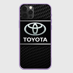 Чехол для iPhone 12 Pro Max Toyota Карбон, цвет: 3D-сиреневый