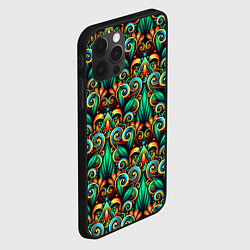 Чехол для iPhone 12 Pro Max Объемные яркие узоры, цвет: 3D-черный — фото 2