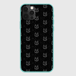 Чехол для iPhone 12 Pro Max Хмурые Мордочки Котов Под Дождём, цвет: 3D-мятный