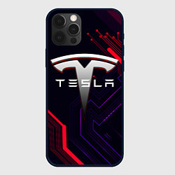 Чехол для iPhone 12 Pro Max Тесла электросхемы, цвет: 3D-черный