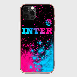 Чехол для iPhone 12 Pro Max Inter - neon gradient: символ сверху, цвет: 3D-светло-розовый
