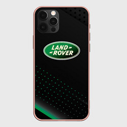 Чехол для iPhone 12 Pro Max Land rover Зелёная абстракция, цвет: 3D-светло-розовый