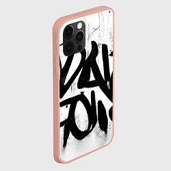 Чехол для iPhone 12 Pro Max Крупные граффити надписи, цвет: 3D-светло-розовый — фото 2