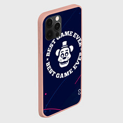 Чехол для iPhone 12 Pro Max Символ FNAF и надпись best game ever, цвет: 3D-светло-розовый — фото 2