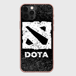 Чехол для iPhone 12 Pro Max Dota с потертостями на темном фоне, цвет: 3D-светло-розовый