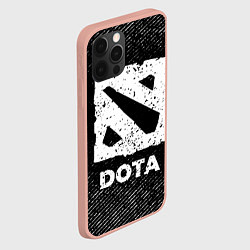 Чехол для iPhone 12 Pro Max Dota с потертостями на темном фоне, цвет: 3D-светло-розовый — фото 2