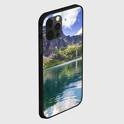 Чехол для iPhone 12 Pro Max Прозрачное горное озеро, цвет: 3D-черный — фото 2