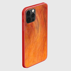 Чехол для iPhone 12 Pro Max Огненно-оранжевая поверхность, цвет: 3D-красный — фото 2