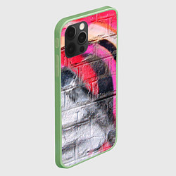 Чехол для iPhone 12 Pro Max Граффити на кирпичной стене - фрагмент, цвет: 3D-салатовый — фото 2