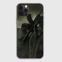 Чехол для iPhone 12 Pro Max STALKER Бандит В Плаще, цвет: 3D-серый