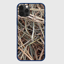 Чехол для iPhone 12 Pro Max Обычная высохшая трава - авангард, цвет: 3D-тёмно-синий