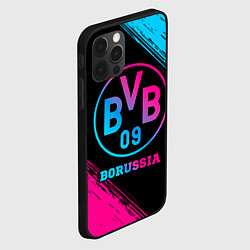 Чехол для iPhone 12 Pro Max Borussia - neon gradient, цвет: 3D-черный — фото 2