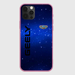 Чехол для iPhone 12 Pro Max Geely - звёзды, цвет: 3D-малиновый