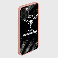 Чехол для iPhone 12 Pro Max Tokyo Revengers с потертостями на темном фоне, цвет: 3D-светло-розовый — фото 2