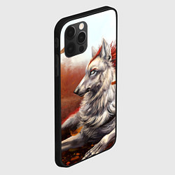 Чехол для iPhone 12 Pro Max Арт - волк с рыжей гривой, цвет: 3D-черный — фото 2