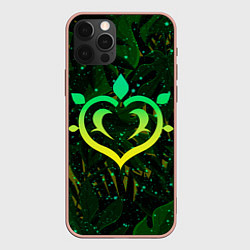 Чехол для iPhone 12 Pro Max Дендро стихия Геншин импакт, цвет: 3D-светло-розовый