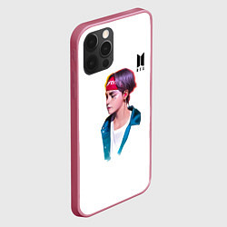 Чехол для iPhone 12 Pro Max BTS Taehyung, цвет: 3D-малиновый — фото 2