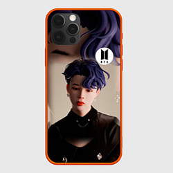 Чехол для iPhone 12 Pro Max BTS BLACK SWAN ART, цвет: 3D-красный