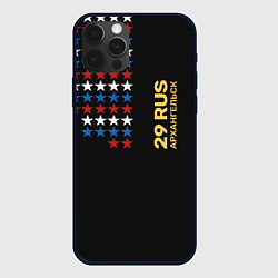 Чехол для iPhone 12 Pro Max 29 RUS Архангельск, цвет: 3D-черный