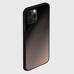 Чехол для iPhone 12 Pro Max Черный, серый бежевый градиент, цвет: 3D-черный — фото 2