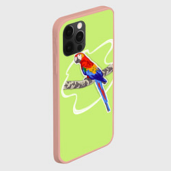 Чехол для iPhone 12 Pro Max Яркий попугай Ара, цвет: 3D-светло-розовый — фото 2