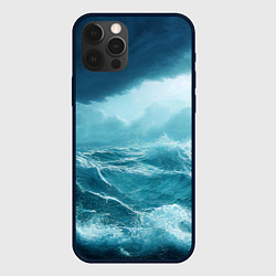 Чехол для iPhone 12 Pro Max Буря в море, цвет: 3D-черный