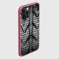 Чехол для iPhone 12 Pro Max Протектор автомобильного колеса, цвет: 3D-малиновый — фото 2