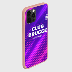 Чехол для iPhone 12 Pro Max Club Brugge legendary sport grunge, цвет: 3D-светло-розовый — фото 2