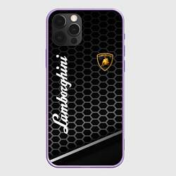 Чехол iPhone 12 Pro Max Lamborghini карбон