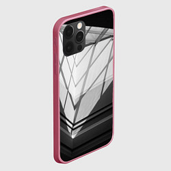 Чехол для iPhone 12 Pro Max Абстрактные тени и геометрические фигуры, цвет: 3D-малиновый — фото 2