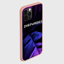 Чехол для iPhone 12 Pro Max Disturbed neon monstera, цвет: 3D-светло-розовый — фото 2
