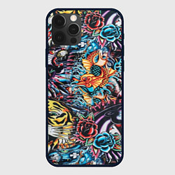 Чехол для iPhone 12 Pro Max Татуировки, цвет: 3D-черный