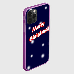 Чехол для iPhone 12 Pro Max Merry Christmas Неон, цвет: 3D-сиреневый — фото 2