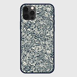 Чехол для iPhone 12 Pro Max Дудл иллюстрация любовь, цвет: 3D-черный