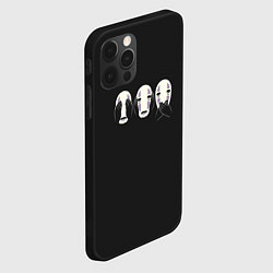 Чехол для iPhone 12 Pro Max Каонаси-Безликий, цвет: 3D-черный — фото 2