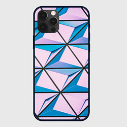 Чехол для iPhone 12 Pro Max Абстрактные геометрические панели, цвет: 3D-черный