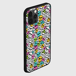 Чехол для iPhone 12 Pro Max Череп разноцветный, цвет: 3D-черный — фото 2